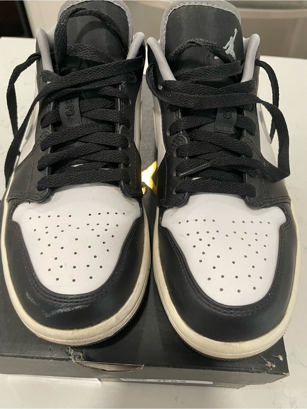Nike air Jordan Black and White Low-Top Sneakers